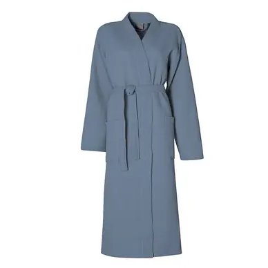 Peignoir Seahorse Waffle Kimono Denim Expédié Aujourd'hui