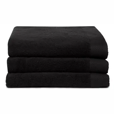 Serviette de Toilette Seahorse Pure Black (Lot de 3) Quantité Limitée