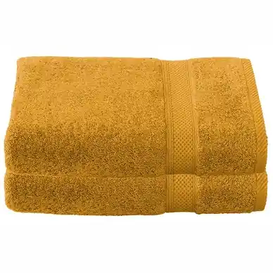 Réduction Serviette de Douche De Witte Lietaer Stéphanie Golden Yellow (Lot de 2)