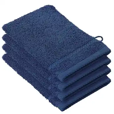 Nouvel Arrivage Gant de Toilette De Witte Lietaer Stéphanie Blue Indigo (Lot de 4)