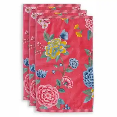 Solde Serviette Invité Pip Studio Good Evening Coral (Lot de 3)