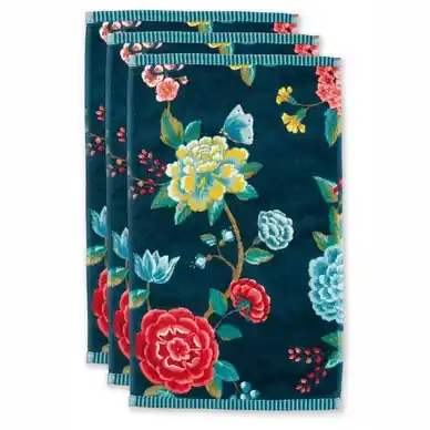 Serviette d‘Invité Pip Studio Good Evening Dark Blue (Lot de 3) Acheter Direct