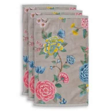 Paiement Sécurisé Serviette Invité Pip Studio Good Evening Khaki (Lot de 3)