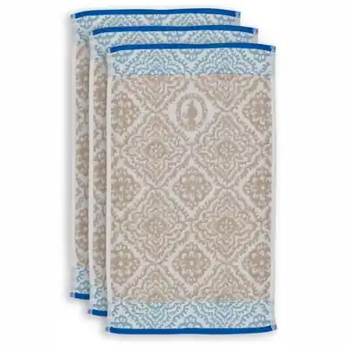 Solde Serviette Invité Pip Studio Jacquard Check Khaki (Lot de 3)
