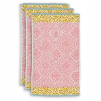 Solde Serviette Invité Pip Studio Jacquard Check Pink (Lot de 3)