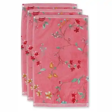 Commander Vite Serviette Invité Pip Studio Les Fleurs Pink (Set de 3)