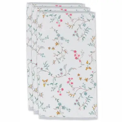 Serviette de Toilette Pip Studio Les Fleurs White (Set de 3) Meilleur Prix
