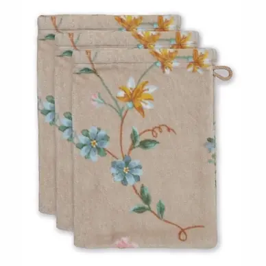 Gants de toilette Pip Studio Les Fleurs Khaki Prix Promo