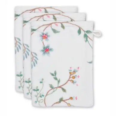 Commander Vite Gants de toilette Pip Studio Les Fleurs White