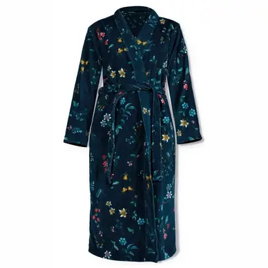 Peignoir Pip Studio Les Fleurs Bleu Foncé Livraison Express