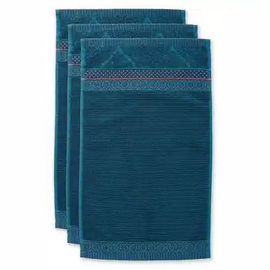 Serviette Invité Pip Studio Soft Zellige Dark Blue (Lot de 3) Super Prix