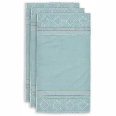 Serviette de Toilette Pip Studio Soft Zellige Blue (Lot de 3) Retour Gratuit