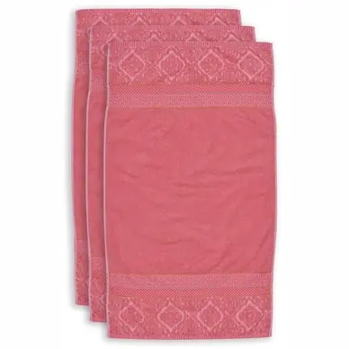 Serviette de Toilette Pip Studio Soft Zellige Coral (Lot de 3) Achat Immédiat