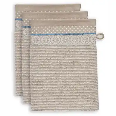 Gant de Toilette Pip Studio Soft Zellige Khaki (Set de 3) Authentique
