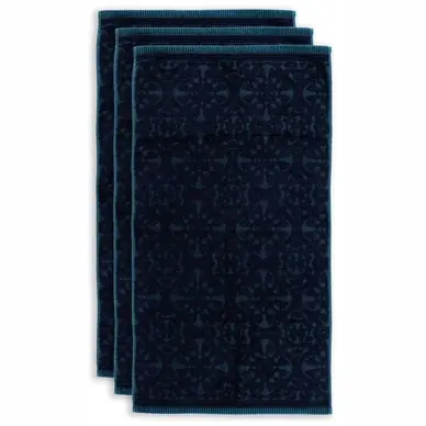 Serviette de Douche Pip Studio Tile De Pip Bleu Foncé (Set de 3) Acheter En Ligne