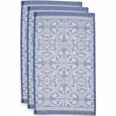 Serviettes Invités Pip Studio Tile de Pip Bleu (Lot de 3) Quantité Limitée