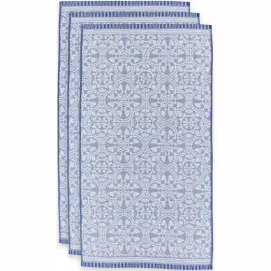 Pas Cher Serviettes de Douche Pip Studio Tile de Pip Bleu (Lot de 3)