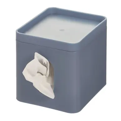Boîte à Mouchoirs iDesign Cade Boutique Box Bleu Navy Petit Prix