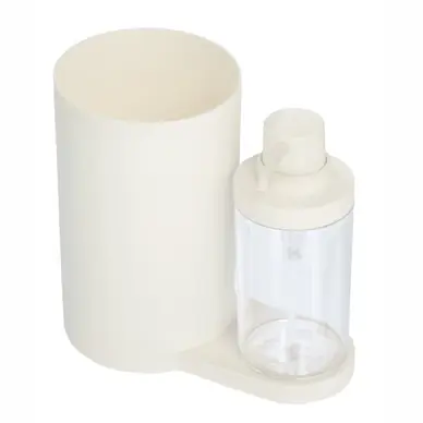 Commander Vite Distributeur de Savon avec Porte Rouleau iDesign Beige