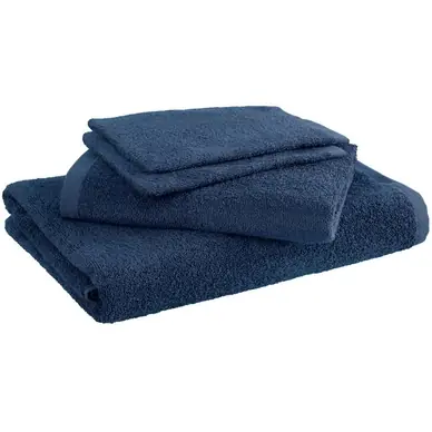 Meilleure Vente Ensemble Linge de Bain MOODIT Troy Navy Blue (Lot de 4)