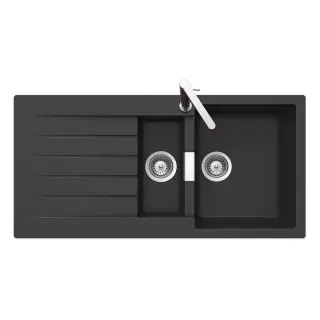 Évier de cuisine PRIMUS 1.5 cuves Nero - EV22411 Meilleure Vente