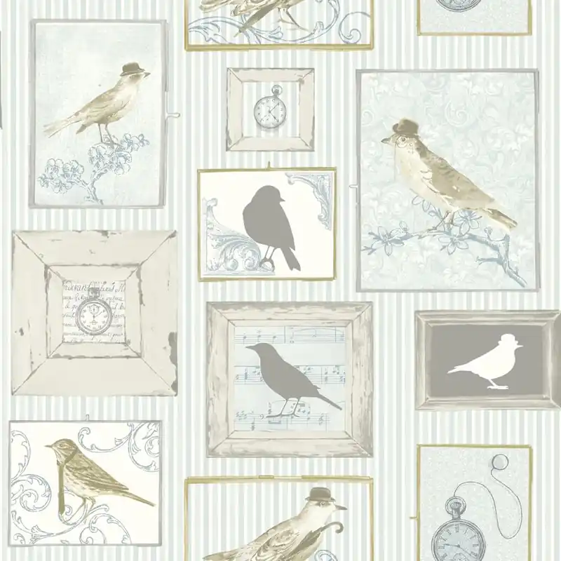Expédition Rapide Aqua Framed Birds