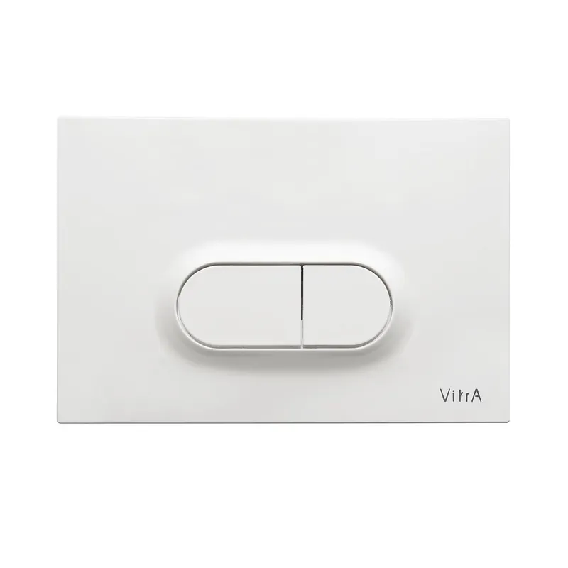 Populaire Loop O plaque de déclenchement double touche, blanc brillant (740-0500)
