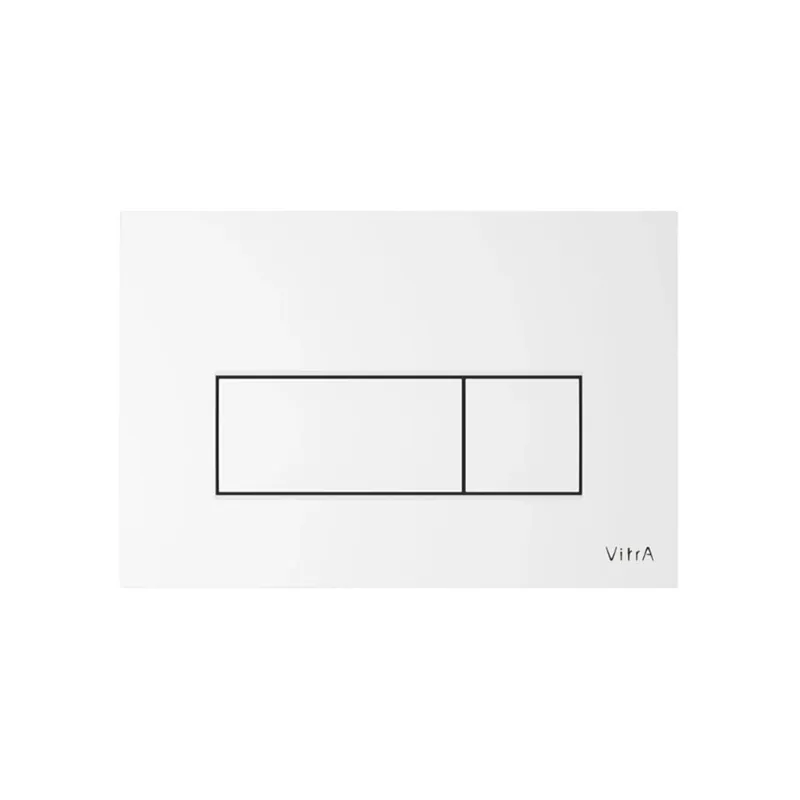 Top Vente Root Square Plaque de déclenchement double touche, Blanc brillant (740-2300)