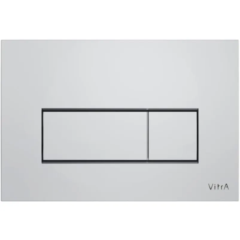 Prix Cassé Root Square plaque de déclenchement double touche, chrome brillant (740-2380)