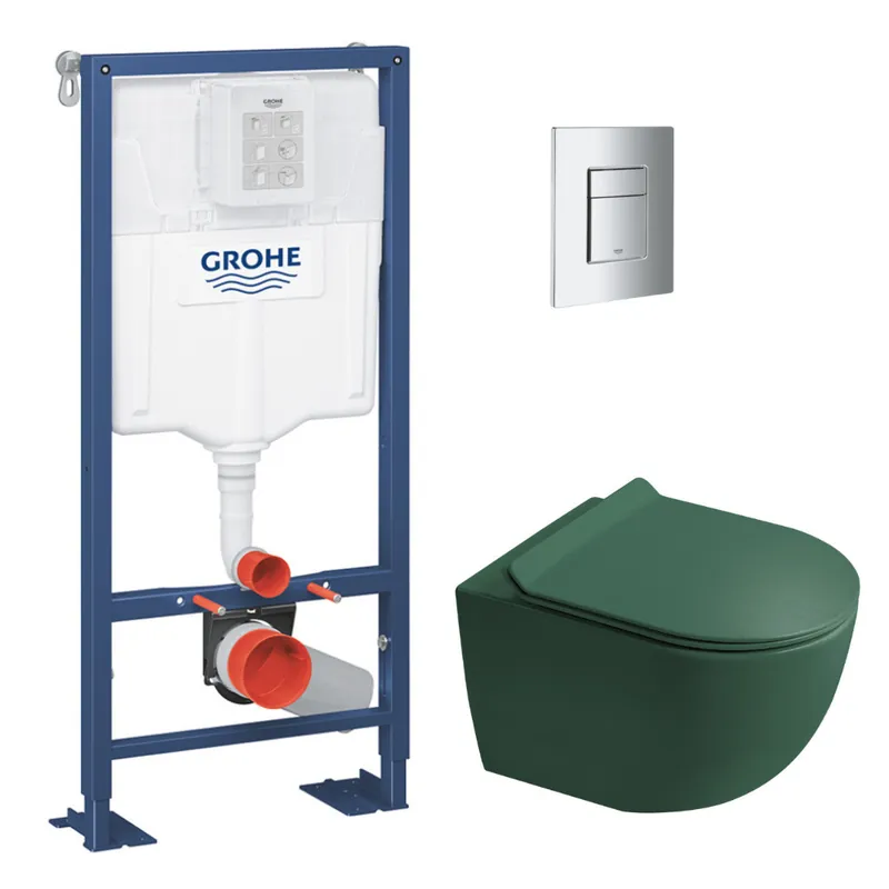 Solido pack WC bâti autoportant + WC suspendu sans bride Ceramia PixL avec abattant SoftClose + plaque (GRCEPXGEMT02FR-FS) Acheter En Ligne