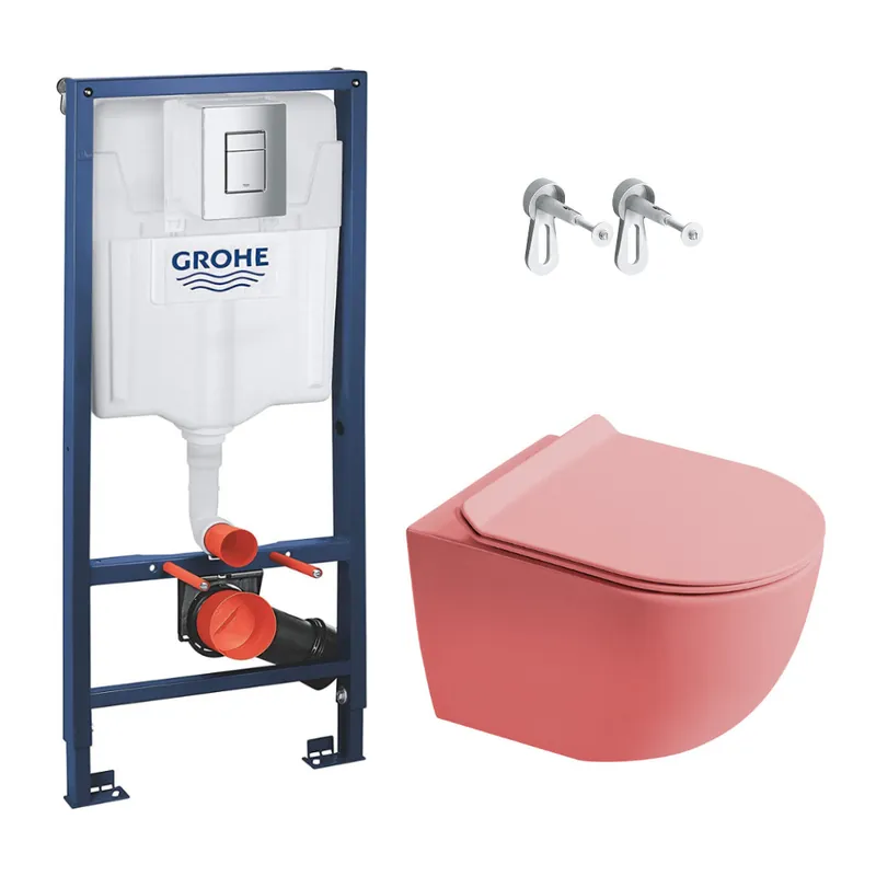 Rapid SL pack WC bâti-support + WC suspendu sans bride Ceramia PixL avec abattant SoftClose + plaque (GRRCEPXPMT03FR-FS) Offre Limitée