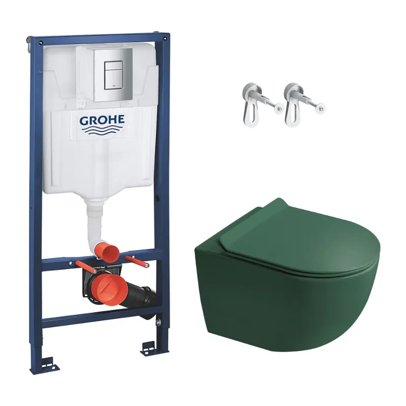Rapid SL pack WC bâti-support + WC suspendu sans bride Ceramia PixL avec abattant SoftClose + plaque (GRRCEPXGEMT03FR-FS) Meilleure Vente