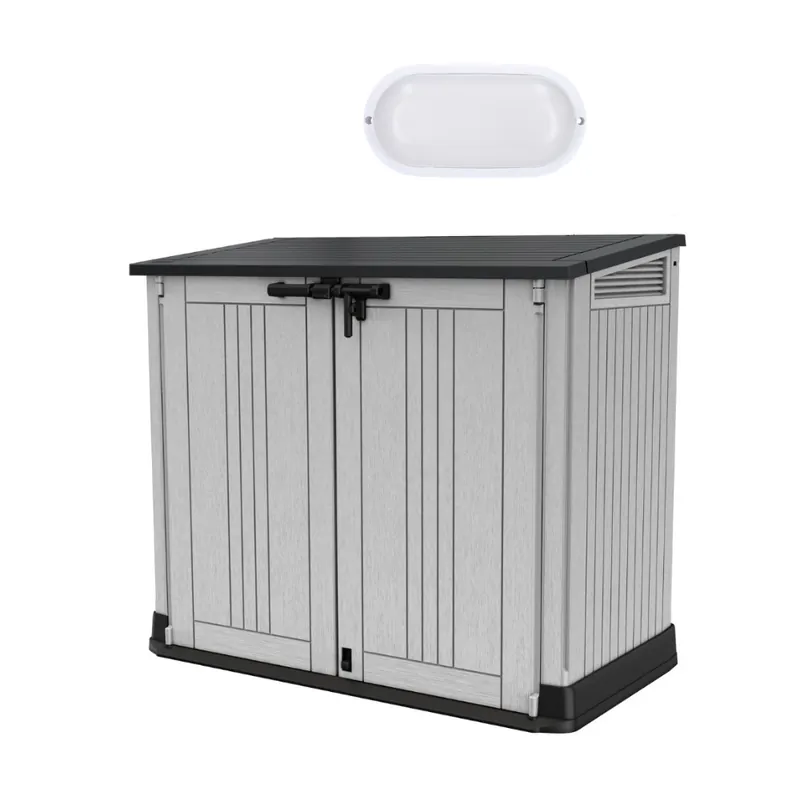 Meilleur Prix Keter Store It Out Midi coffre extérieur 880 L + éclairage extérieur LED inclus (249442-WO744)