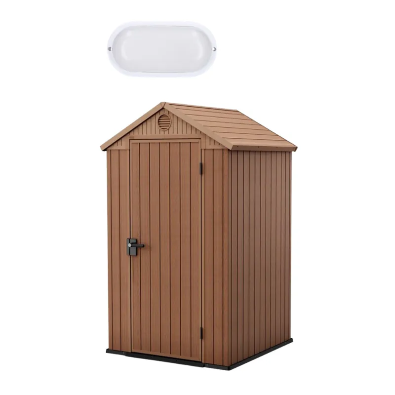 Offre Spéciale Keter Darwin 4x4 abri de jardin + éclairage extérieur LED inclus (259006-WO744)