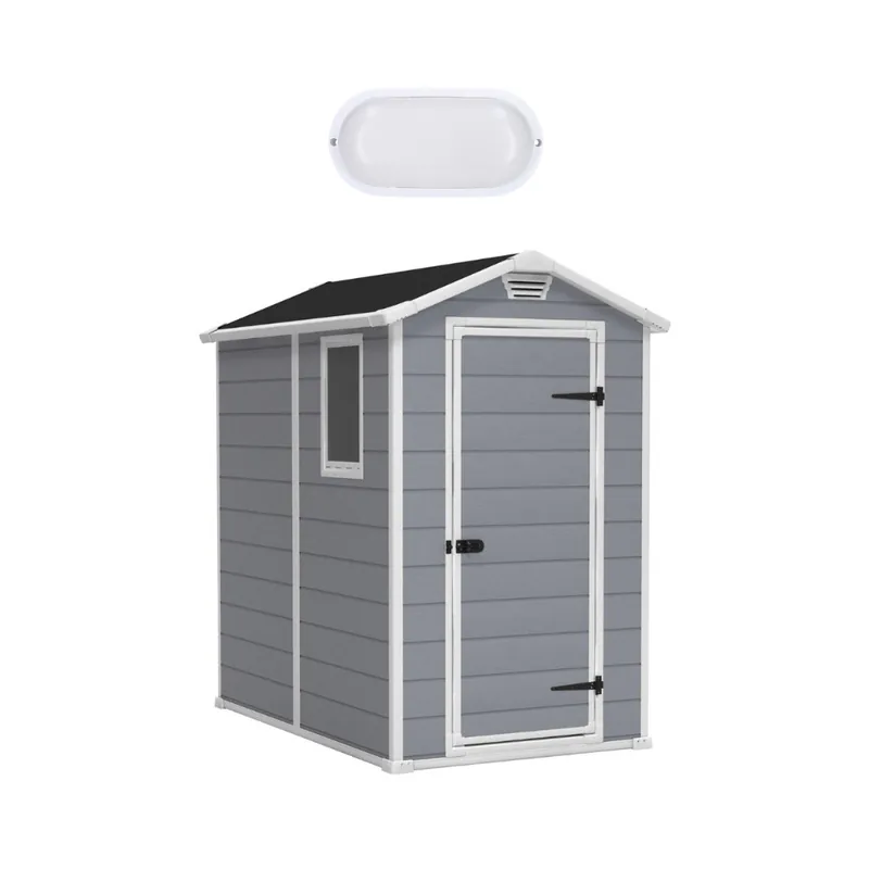 Keter Manor 4x6 abri de jardin + plafonnier LED inclus (230447-WO744) Seulement Aujourd'hui