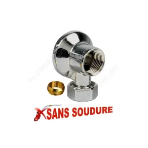 Offre Limitée Applique bicône Ø 12 mm - F 1/2" en laiton chromé - Sélection PLOMBERIE ONLINE