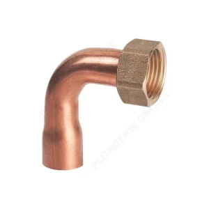 Raccord 2 pièces cuivre à écrou libre coudé (collet battu) - 2GC Offre Du Jour