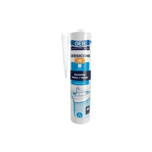 Expédié Aujourd'hui Silicone sanitaire blanc Gebsicone W - Cartouche 310 ml - GEB