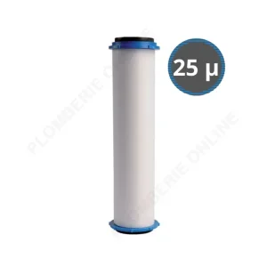 Bon Plan Cartouche filtrante lavable 25 µ, Hauteur 25 cm - APIC