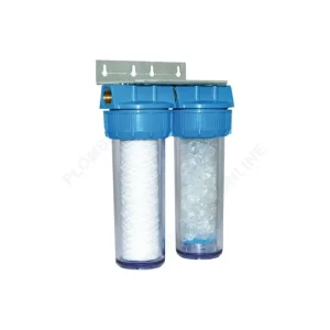 Filtre double anti-calcaire complet 3/4" (20x27) - FLUIDO APIC Affaire À Saisir