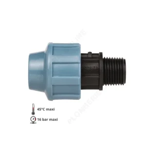 Raccord Mâle 20x27 pour tube PE Ø 25 mm - UNIDELTA Acheter Direct