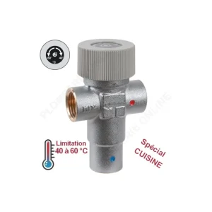 Prix Cassé Mitigeur thermostatique de sécurité eau chaude cuisine 40 - 60°C - 3/4" - 520540 - CALEFFI