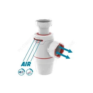 Prix Cassé Siphon de lavabo anti-vide NEO AIR 1"1/4 sortie Ø 32 mm WIRQUIN PRO
