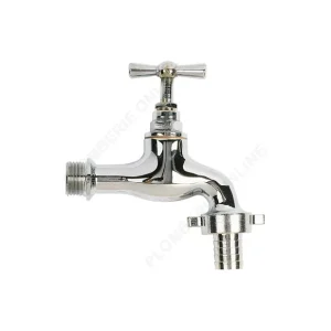 Robinet d‘arrosage en laiton chromé 1/2" - sortie 3/4" avec nez de robinet - WATTS Prix Cassé