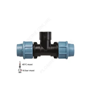 Offre Spéciale Té pour tube PE Ø 32 mm avec prise femelle 3/4" - raccord à compression - UNIDELTA