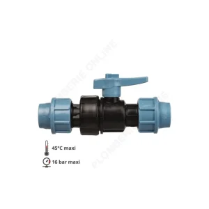 Vanne PE Ø 32 mm raccord à compression - UNIDELTA Marque