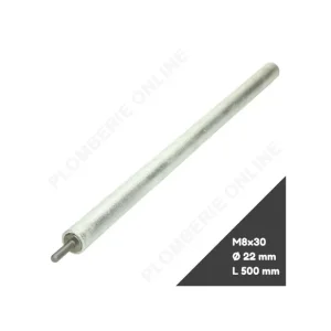 Anode magnésium Ø 22 mm - L 500 mm - M8 x 30 pour chauffe-eau Commande En Gros