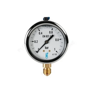 Manomètre radial à bain de glycérine pression 0 - 1 bar M 1/4" - DISTRILABO Haute Qualité