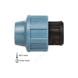 Bouchon pour tube PE - PEHD Ø 20 mm à compression - UNIDELTA Achat Immédiat