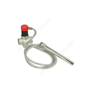 Acheter Direct Soupape de sécurité thermique 3/4"avec sonde 1/2" L 130 cm 95 °C - Sélection Plomberie Online